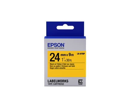 Epson - Cinta color pastel - LK-6YBP negro/amarillo pastel 24/9