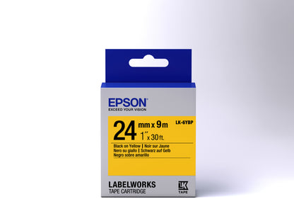 Epson - Cinta color pastel - LK-6YBP negro/amarillo pastel 24/9