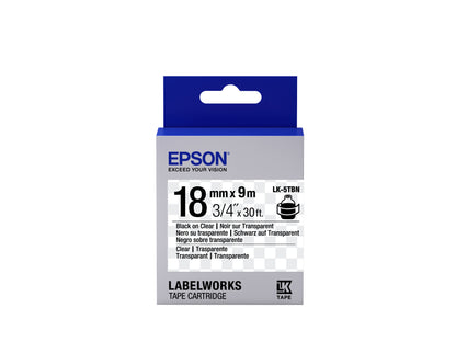 Epson - Cinta transparente - LK-5TBN negra transparente/transparente 18/9