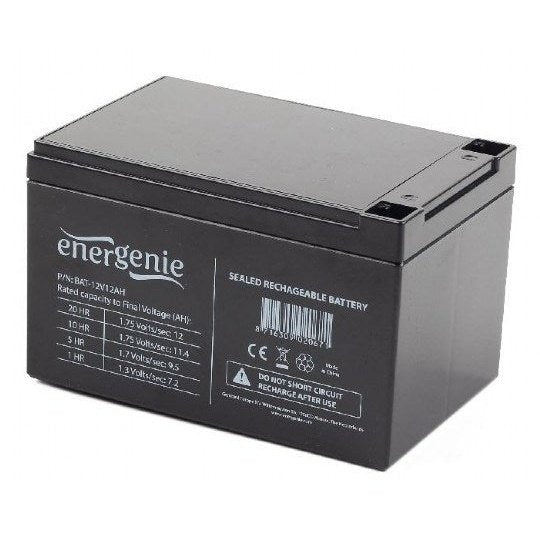 Gembird - BAT-12V12AH batería para sistema ups Sealed Lead Acid (VRLA) 12 V 12 Ah