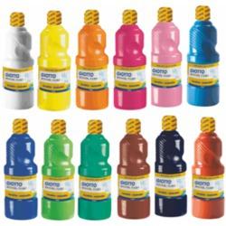 Giotto - GIOTTO TÉMPERA ESCOLAR LAVABLE AMARILLO BOTELLA 1000 ML