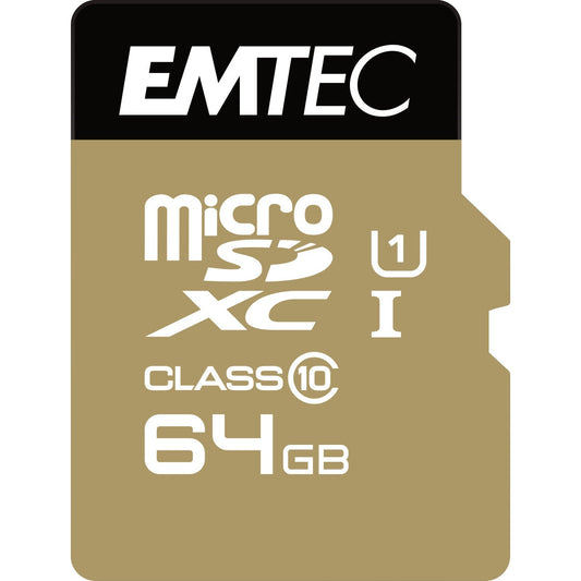 Emtec - microSD Class10 Gold+ 64GB MicroSDXC Clase 10