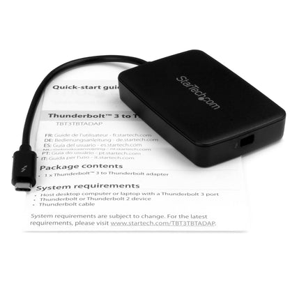 StarTech.com - Adaptador Thunderbolt 3 a Thunderbolt 2 de Ordenador Portátil TB3 a Dispositivos TB2 o TB1 - No Reversible - Convertidor Thunderbolt 2/1 - con Certificación TB3 - Win o Mac