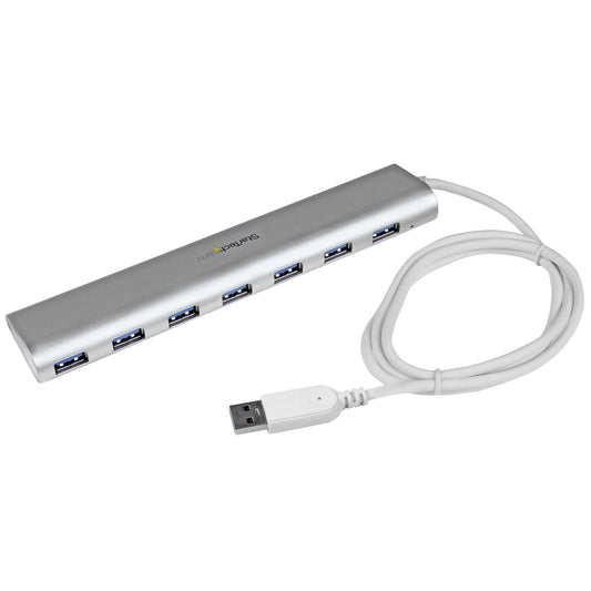 StarTech.com - Hub Ladrón USB 3.0 de 7 Puertos - Hub Concentrador USB-A - Alimentado por el Bus - 5Gbps - Hub USB Portátil - Carcasa Resistente