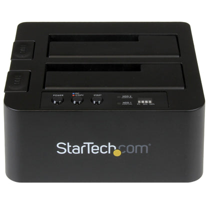 StarTech.com - Duplicador Clonador Autónomo de Discos Duros o SSD SATA - Copiador de 2 Bahías - Base de Acoplamiento USB 3.1 (10Gbps) a Unidades SATA III de 2 5 o 3 5 Pulgadas