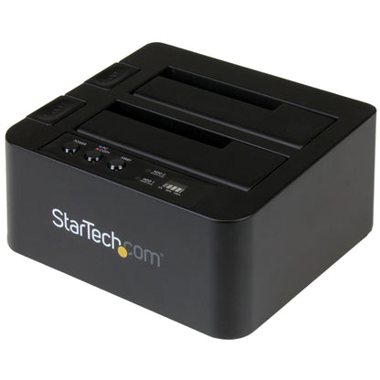 StarTech.com - Duplicador Clonador Autónomo de Discos Duros o SSD SATA - Copiador de 2 Bahías - Base de Acoplamiento USB 3.1 (10Gbps) a Unidades SATA III de 2 5 o 3 5 Pulgadas