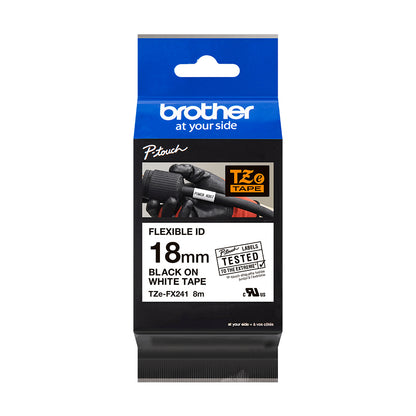 Brother TZE-FX241 cinta para impresora de etiquetas Negro sobre blanco TZ