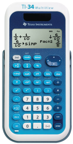 Texas Instruments - TI-34 calculadora Bolsillo Calculadora científica Azul  Blanco