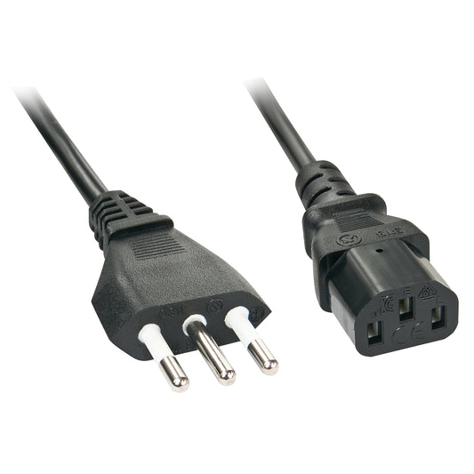 Lindy - 30414 cable de transmisión Negro 3 m CEI 23-16 C13 acoplador