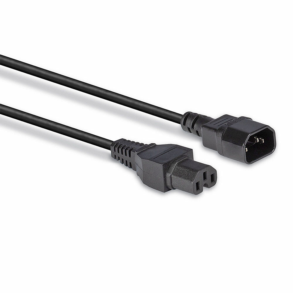 Lindy - 30314 cable de transmisión Negro 2 m C14 acoplador C15 acoplador