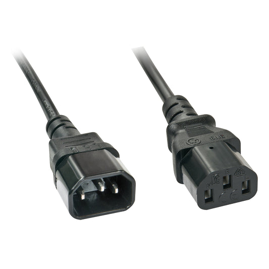 Lindy - 30333 cable de transmisión Negro 5 m C13 acoplador C14 acoplador