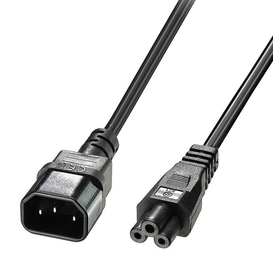 Lindy - 30340 cable de transmisión Negro 1 m C14 acoplador C5 acoplador