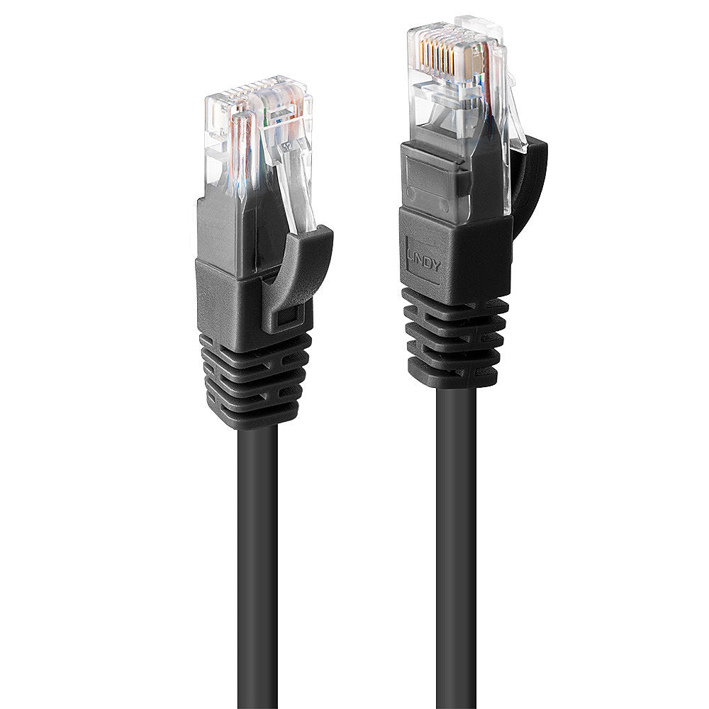 Lindy - 48077 cable de red Negro 1 m Cat6 U/UTP (UTP)