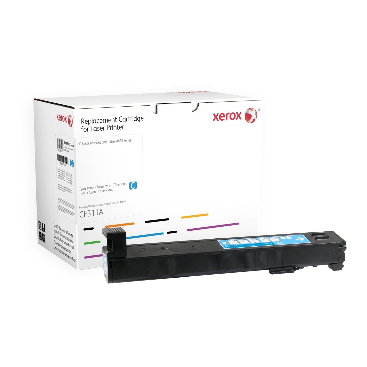 Xerox - Cartucho de tóner cian. Equivalente a HP CF311A. Compatible con HP Colour LaserJet M855