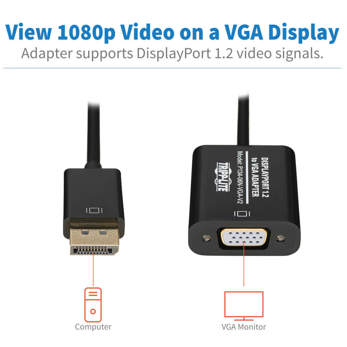 Eaton - DISPLAYPORT TO VGA ACTIVE ADAPTER V