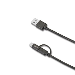 Celly - USBCMICRO cable USB USB A USB C/Micro-USB B Negro