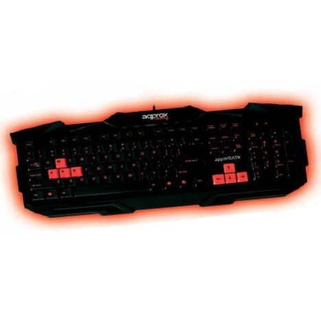 Approx - appWRATH teclado USB QWERTY Negro  Rojo