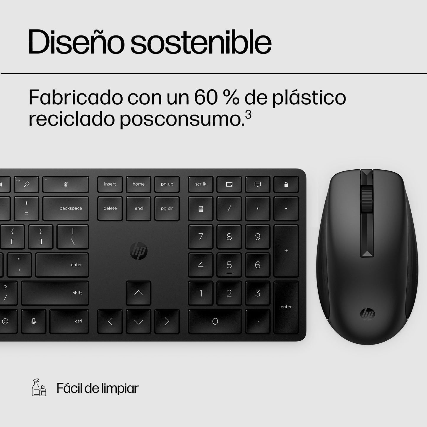 HP - Combo de teclado y ratón inalámbricos 650