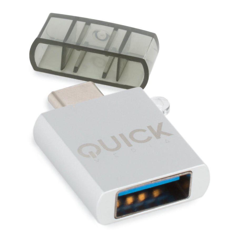 Quick Media - QMACUSB cable gender changer USB-C USB-A Blanco