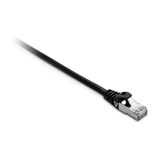 V7 - Cable negro Cat7 blindado y laminado (SFTP) con conector RJ45 macho a RJ45 macho 5m 16.4ft