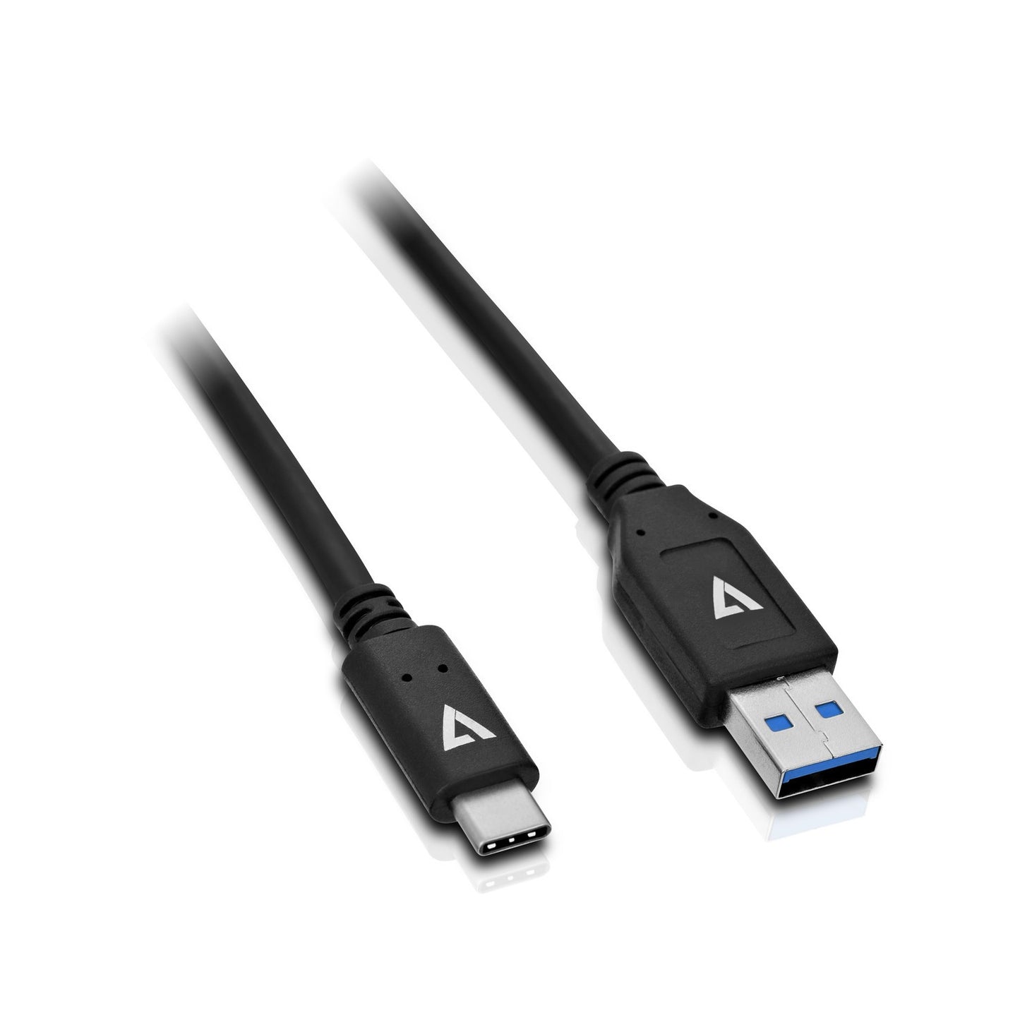 V7 - Cable USB negro con conector USB 3.1 A macho a USB-C macho 1m 3.3ft