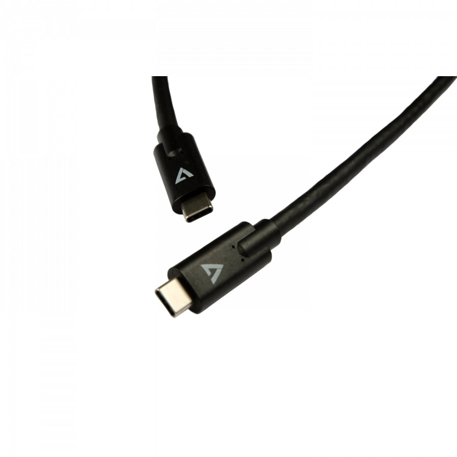 V7 - Cable USB negro con conector USB-C macho a USB-C macho 2m 6.6ft