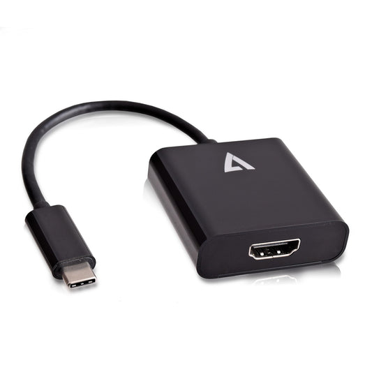 V7 - USB-C(m) a HDMI(h) adaptator negro