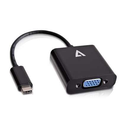 V7 - USB-C(m) a VGA(h) adaptator negro