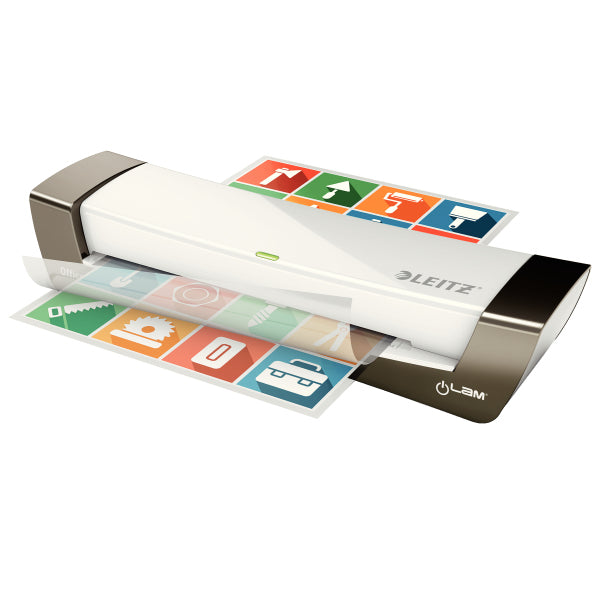 Leitz - iLAM Laminator Office A4 Laminadora térmica 400 mm/min Plata  Blanco