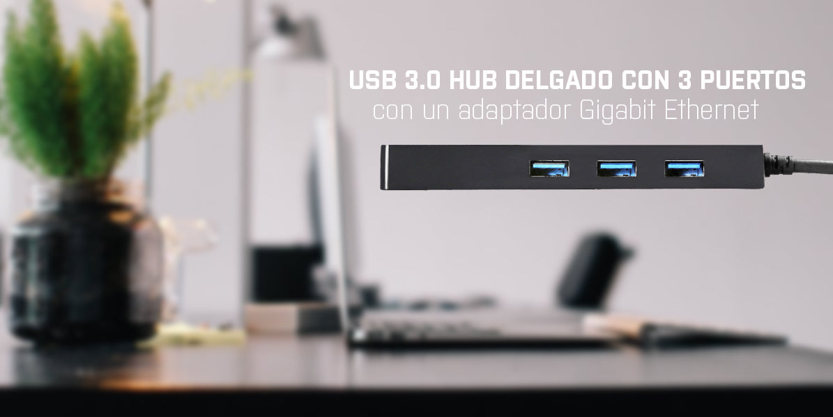 i-tec - Advance USB 3.0 Slim HUB 3 Port + Gigabit Ethernet Adapter