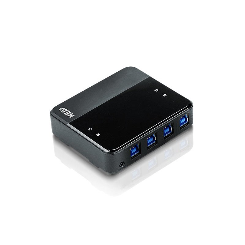 ATEN - Switch de periféricos USB 3.2 Gen1 de 4 x 4 puertos