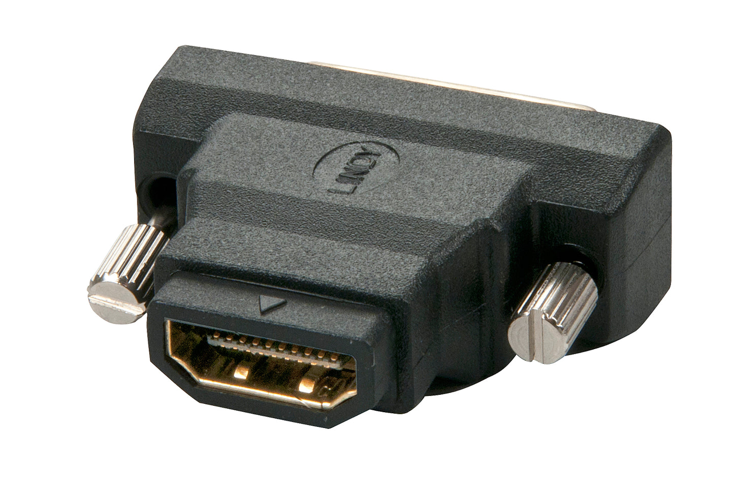 Lindy - 41228 cambiador de género para cable HDMI-A FM DVI-D M Negro