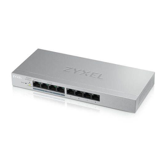 Zyxel - GS1200-8HP Gestionado L2 Gigabit Ethernet (10/100/1000) Energía sobre Ethernet (PoE) Gris