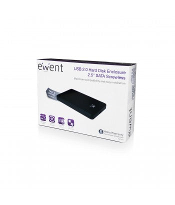 Ewent - EW7030 caja para disco duro externo Caja de disco duro (HDD) Negro 2.5"