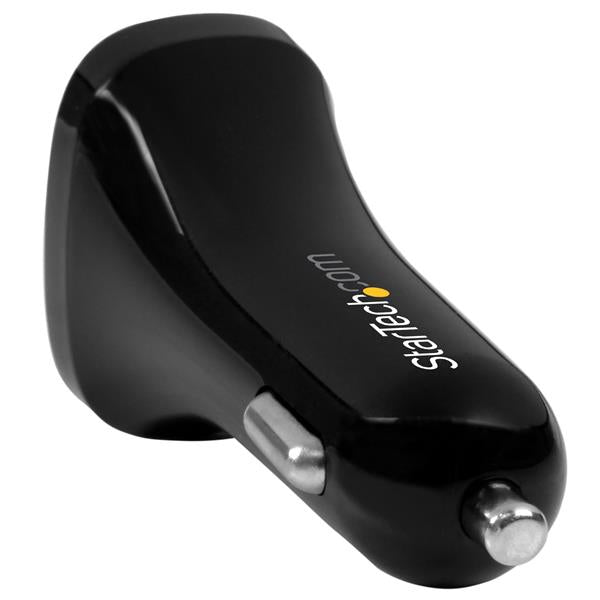 StarTech.com - Cargador de Coche USB de Dos Puertos - 24W / 4 8A - Negro