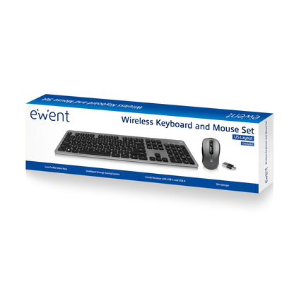 Ewent - EW3272 teclado Ratón incluido Universal RF inalámbrico QWERTY Español Negro