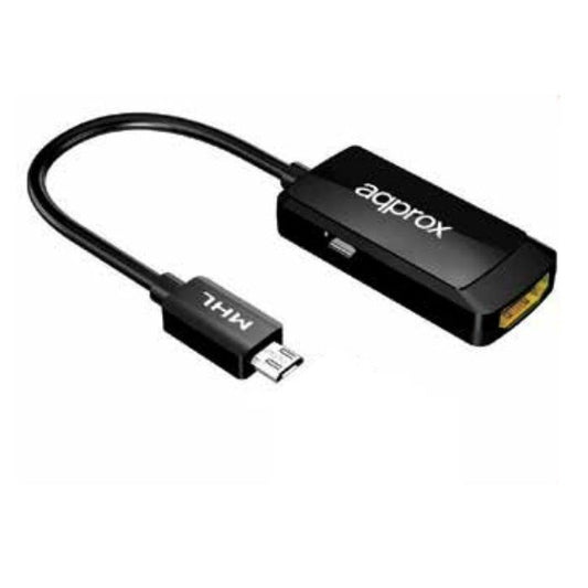 Approx - appC24 HDMI tipo A (Estándar) MicroUSB tipo B Negro