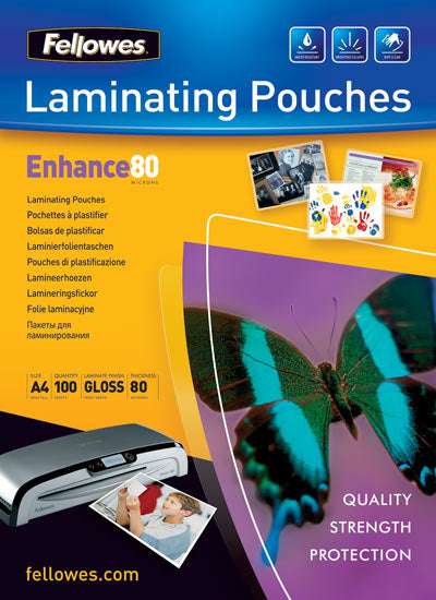 Fellowes - Glossy Pouches A3 100 pcs. 80mµ plastificador