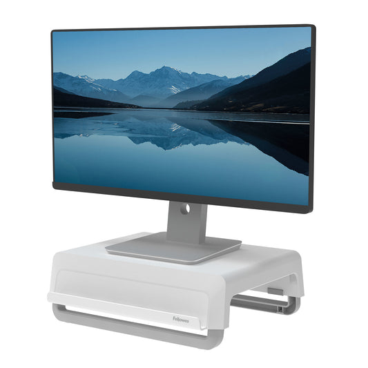 Fellowes - 100016561 soporte para monitor Escritorio Gris  Blanco