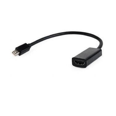 Gembird - A-MDPM-HDMIF-02 adaptador de cable de vídeo Mini DisplayPort HDMI tipo A (Estándar) Negro