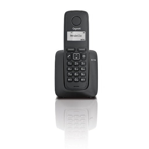 Gigaset - A116 Teléfono DECT Identificador de llamadas Negro