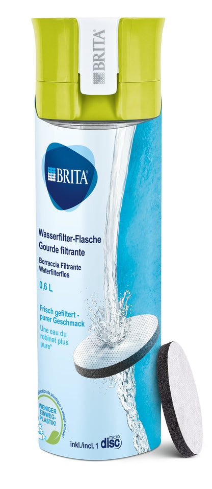 Brita - Fill&Go Bottle Filtr Lime Botella con filtro de agua Cal  Transparente