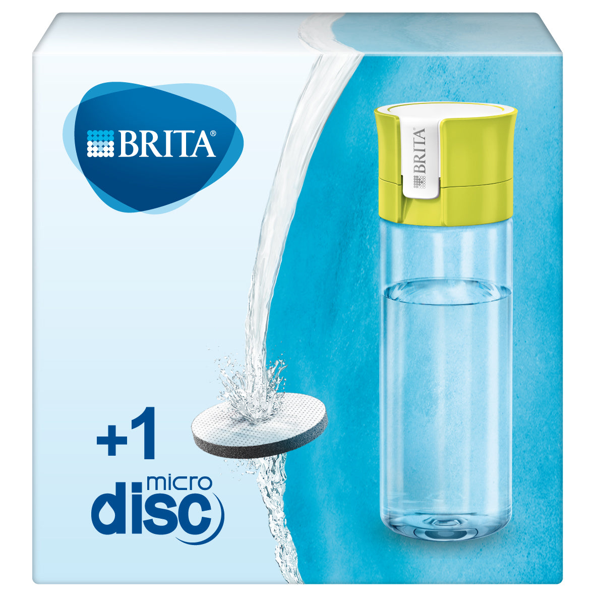 Brita - Fill&Go Bottle Filtr Lime Botella con filtro de agua Cal  Transparente