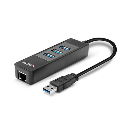 Lindy - 43176 hub de interfaz USB 3.2 Gen 1 (3.1 Gen 1) Type-A 5000 Mbit/s Negro