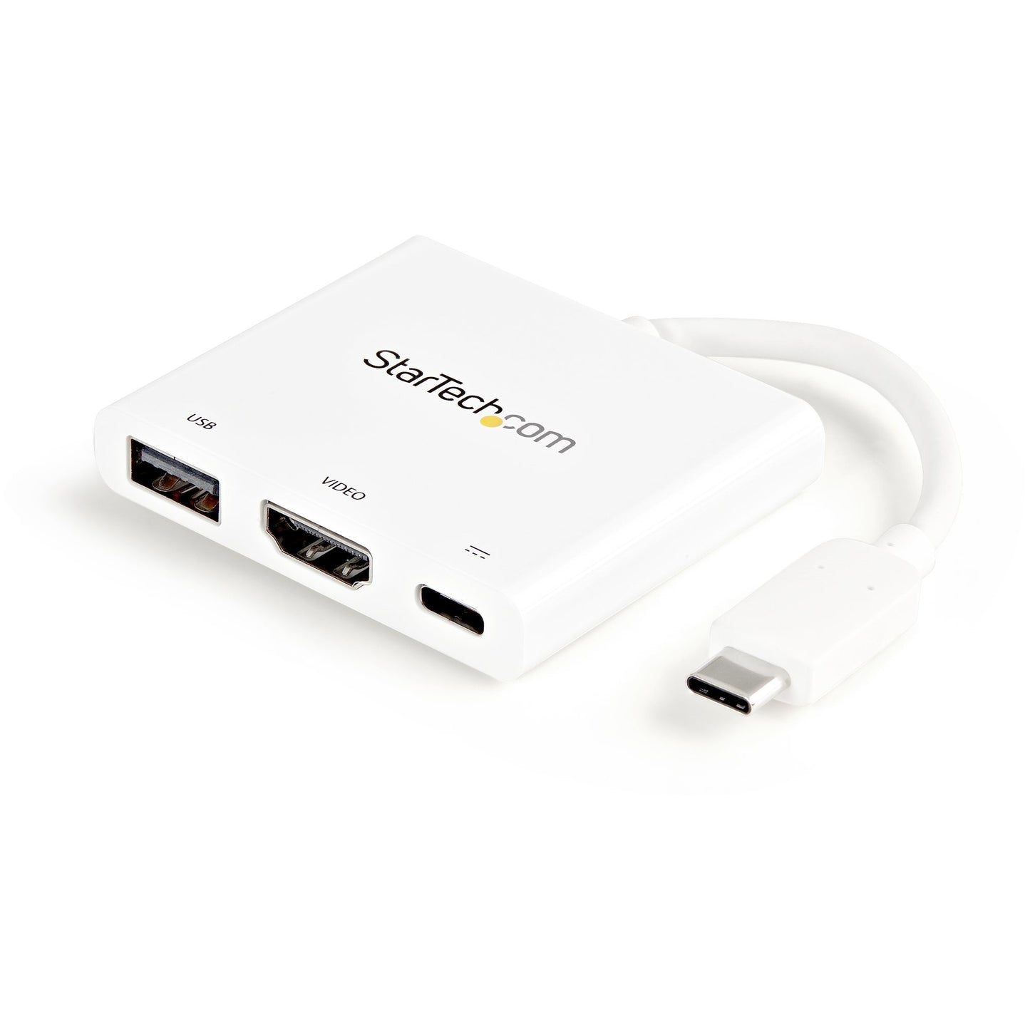 StarTech.com - Adaptador Multipuertos USB-C con HDMI - Puerto USB 3.0 - PD de 60W - Blanco