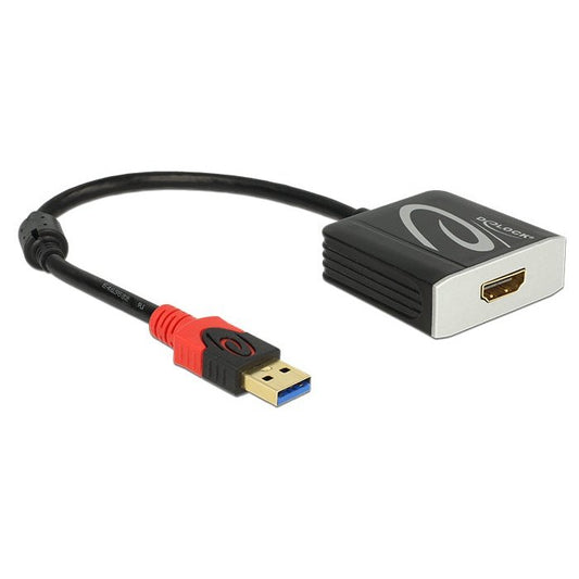 DeLOCK - 62736 adaptador de cable de vídeo 0 2 m USB tipo A HDMI Negro