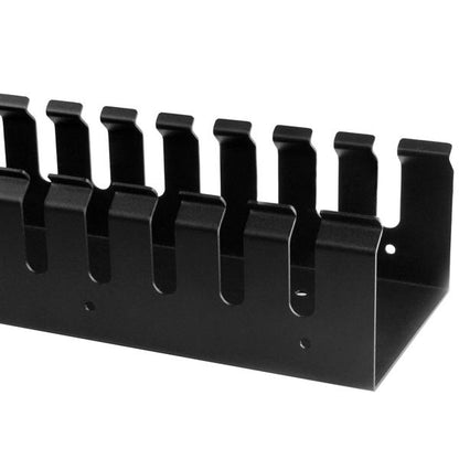 StarTech.com - Gestor Organizador Vertical de Cableado con Lengüetas - 0U - 91cm