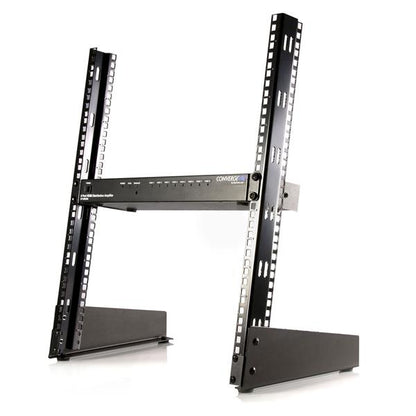 StarTech.com - Rack Armario Bastidor Abierto de Escritorio Desktop Sobremesa de 2 Columnas 12U 0 5m Negro