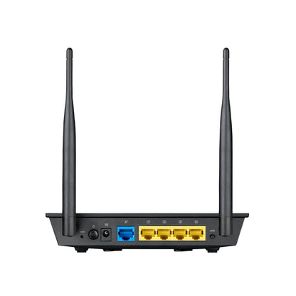 ASUS - RT-N12E C1 N300 router inalámbrico Ethernet rápido Banda única (2 4 GHz) Negro  Metálico