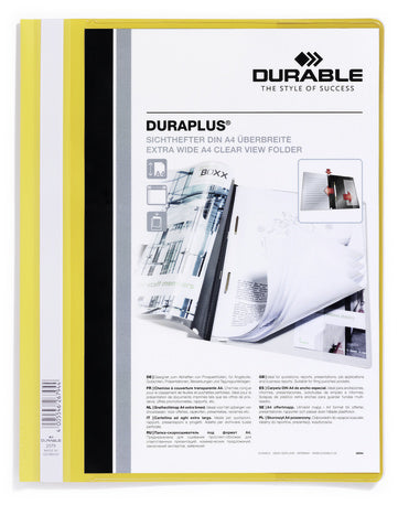 Durable - Pack 25 Unid. DURAPLUS A4 Amarillo 257904